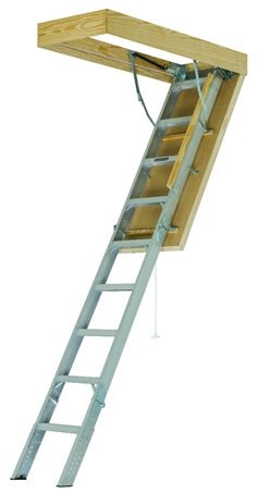 SERIES ELITE ENERGY EFFICIENT LOUISVILLE LADDER ALUMINIUM ATTIC LADDER, 375 - POUND LOAD CAPACITY - American Ladders & Scaffolds