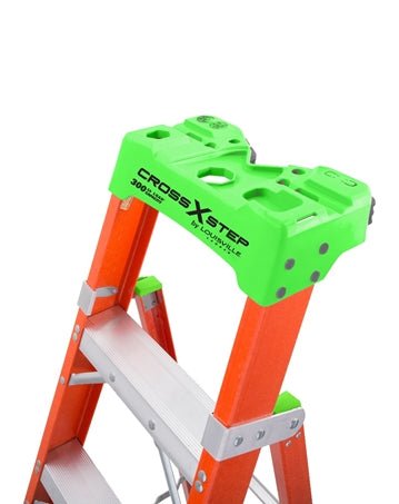 SERIES FXS1500 - LOUISVILLE LADDER FIBERGLASS CROSS STEP LADDER, TYPE IA, 300 - POUND LOAD CAPACITY - American Ladders & Scaffolds