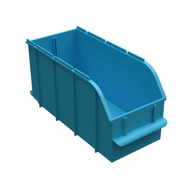 Snap In Bin, 6w x 6.5h x 13d, Blue - American Ladders & Scaffolds