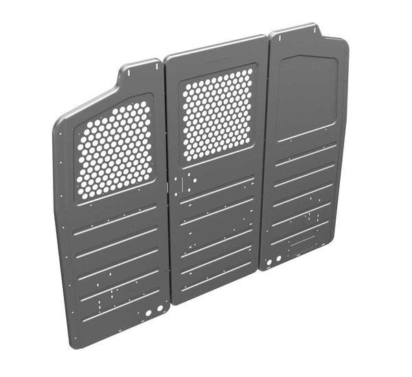 Steel Partition Panel Kit w/ Visibility, Gray, Multiple Vehicles - American Ladders & Scaffolds