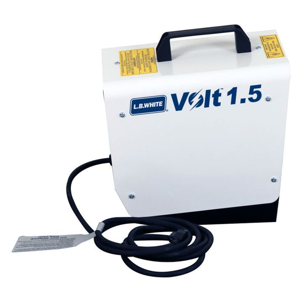 Volt 1.5 LB White Electric Forced - Air Heater - 1,500 Watts - American Ladders & Scaffolds