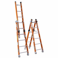 Werner 7806 12 ft Type IAA Fiberglass Combination Ladder - American Ladders & Scaffolds