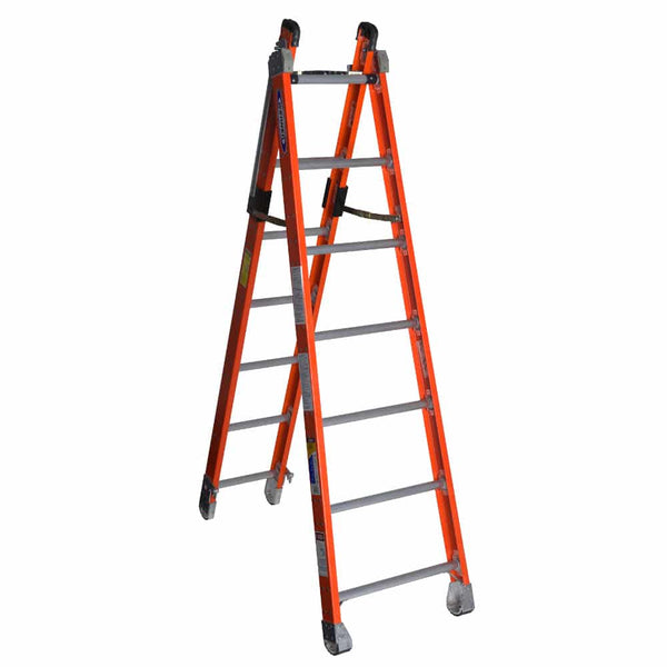 Werner 7807 14 ft Type IAA Fiberglass Combination Ladder - American Ladders & Scaffolds