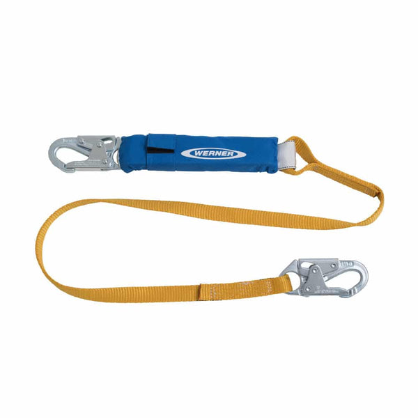 Werner C311100 6FT DECOIL LANYARD (DCELL SHOCK PACK, 1IN WEB, SNAP HOOK) - American Ladders & Scaffolds