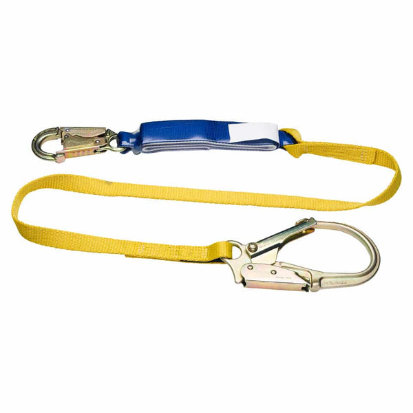 Werner C311200 6FT DECOIL SINGLE LEG LANYARD (DCELL SHOCK PACK, 1IN WEB, SNAP HOOK, REBAR HOOK) - American Ladders & Scaffolds