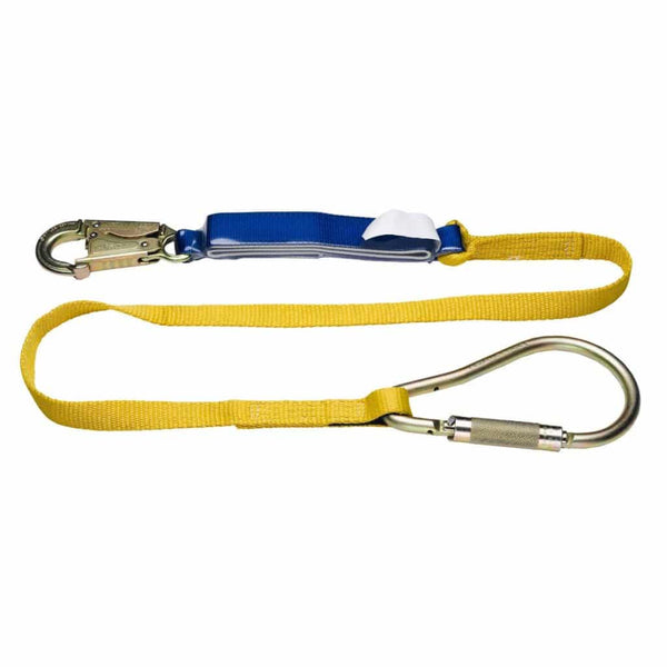 Werner C311400 6FT DECOIL SINGLE LEG LANYARD (DCELL SHOCK PACK, 1 SNAP HOOK, 2IN CARABINER, 1IN WEB) - American Ladders & Scaffolds