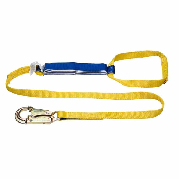 Werner C313100 6FT DECOIL SINGLE LEG LANYARD (DCELL SHOCK PACK, 1IN WEB, LOOP, SNAP HOOK) - American Ladders & Scaffolds