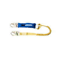 Werner C341100 6FT DECOIL STRETCH SINGLE LEG LANYARD (DCELL SHOCK PACK, ELASTIC WEB, SNAP HOOK) - American Ladders & Scaffolds