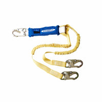 Werner C441100 6FT DECOIL STRETCH TWINLEG LANYARD (DCELL SHOCK PACK, ELASTIC WEB, SNAP HOOK) - American Ladders & Scaffolds