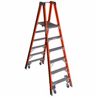 Werner PT7400 - 4C Type IA Fiberglass Platform Ladder w/casters - American Ladders & Scaffolds