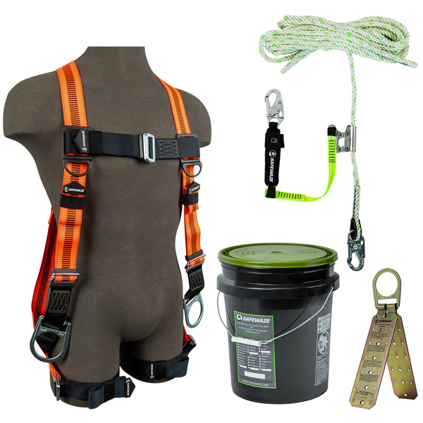 V-Line Bucket Roof Kit: FS99281-E Harness, FS700-50GA-3E VLL, FS870 Anchor