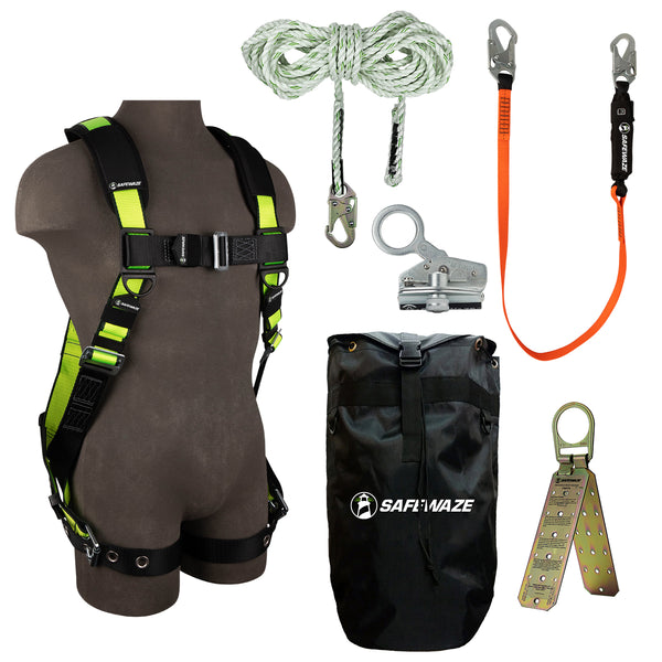 PRO Bag Roof Kit: FS185 Harness, FS700-50 VLL, FS1118-DC Grab, FS88560-E Lanyard, FS870 Anchor, FS8185 Bag