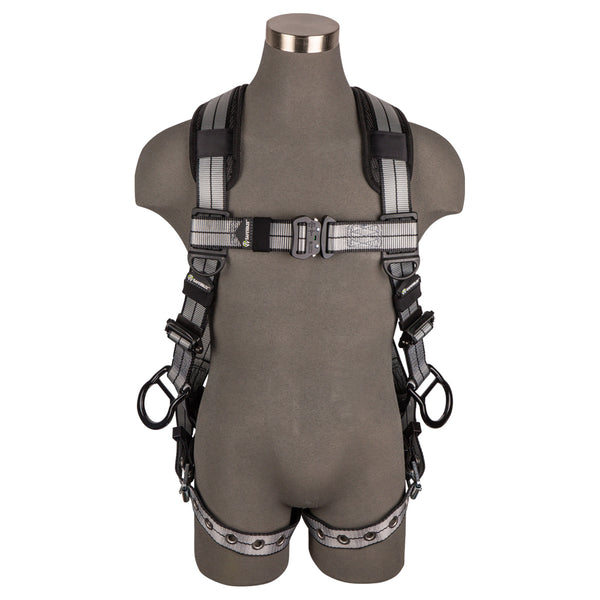 Safewaze PRO+ Slate Full Body Harness: Alu 3D, QC Chest, TB Legs