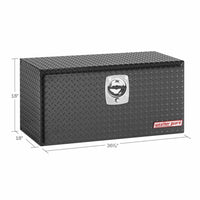 WeatherGuard Model 636-5-02 Underbed Box, Black Aluminum, Compact, 6.5 cu ft