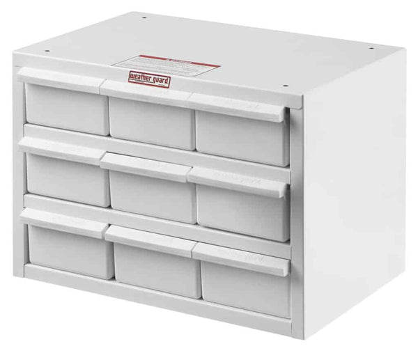 Model 9909-3-02 Parts Cabinet, 9 Bin, 12 in x 17 in x 12 in