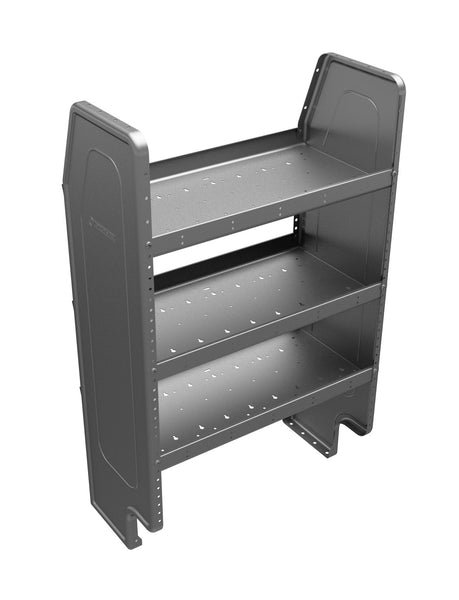 Adjustable 3-Shelf Unit, 27w x 46h x 14d, Gray