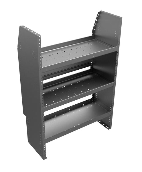 Adjustable 3-Shelf Unit, 32w x 46h x 14d, Gray