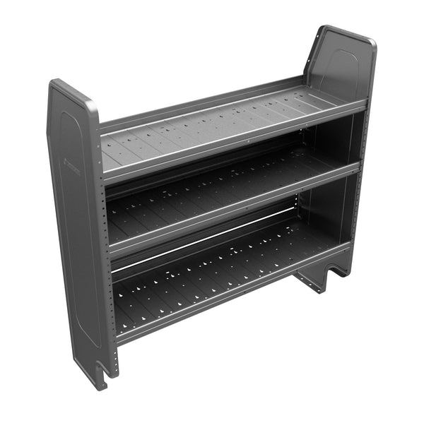 Adrian Steel Adjustable 3-Shelf Unit, 44w x 46h x 14d, Gray