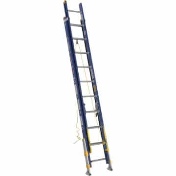 Werner D8200-2EQ Series Fiberglass Extension Ladder with Levelers