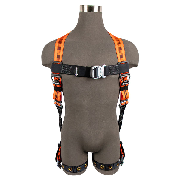 Safewaze V-Line Full Body Harness: Universal, 1D, QC Chest, TB Legs