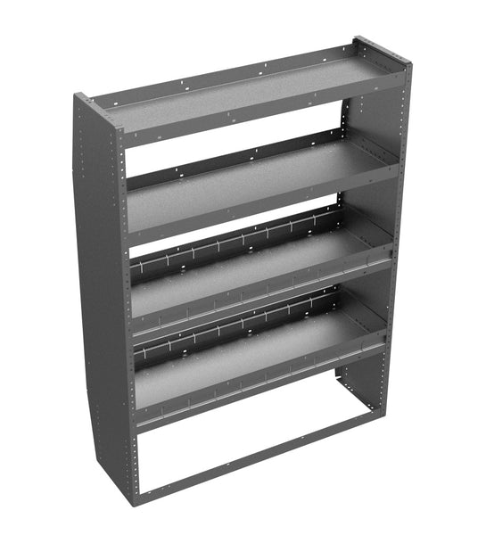 Adrian Steel 4-Shelf Unit, 42w x 56h x 14d, Gray