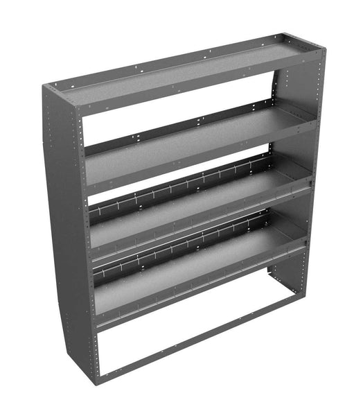 Adrian Steel 4-Shelf Unit, 52w x 56h x 14d, Gray