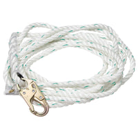 Vertical Lifeline 200'-275' - 5/8" Poly Blend Rope, Snap Hook