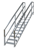Metaltech Telescopic Aluminum Modular Construction Stair System CALL FOR PRICING