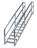 Metaltech Telescopic Aluminum Modular Construction Stair System CALL FOR PRICING