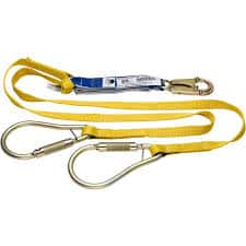 Werner C411400 6FT DECOIL TWINLEG LANYARD (DCELL SHOCK PACK, 1IN WEB, SNAP HOOK, 2IN CARABINER)